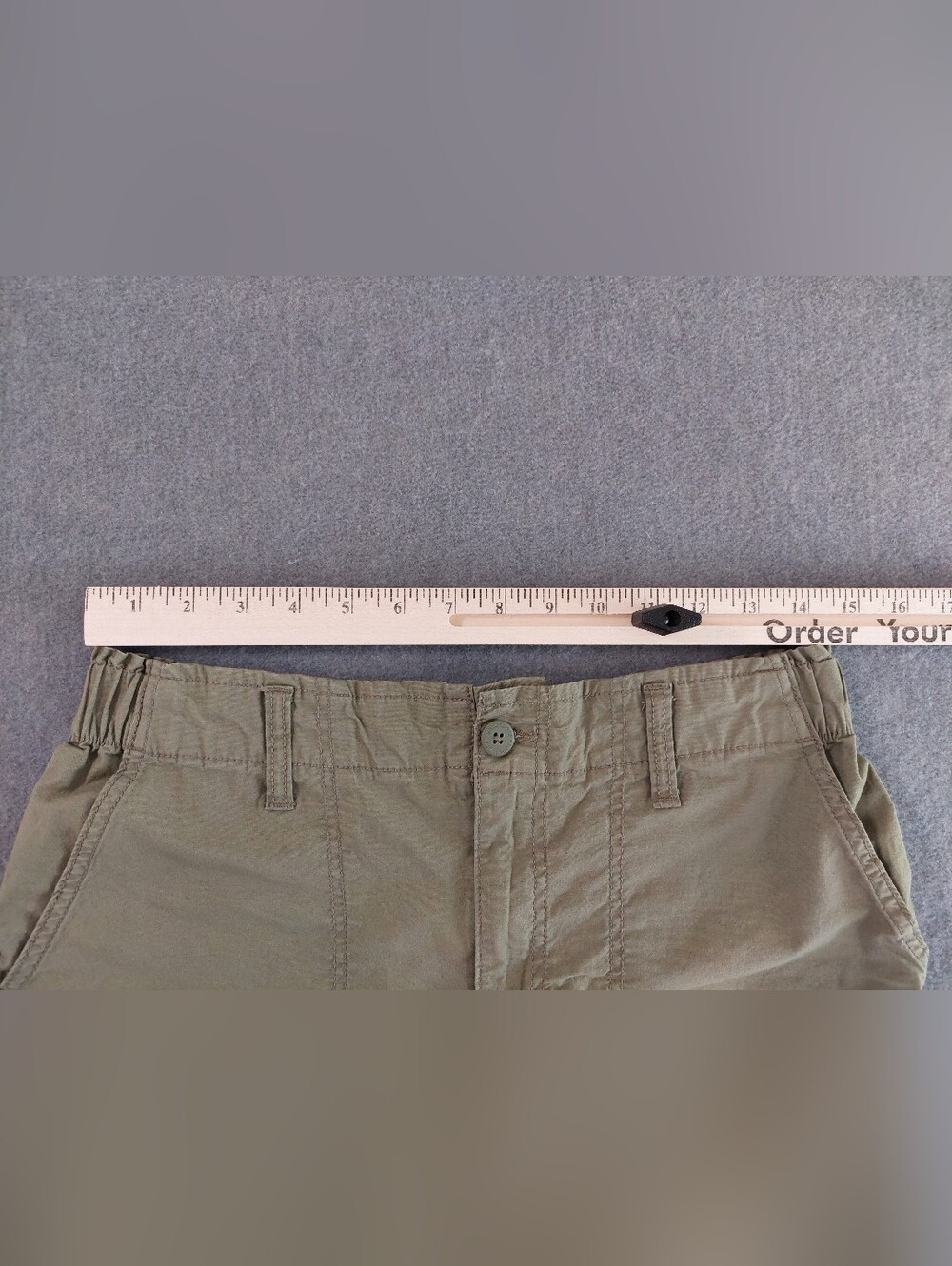 Sanctuary Getaway Utility Shorts Olive Khaki Green Cuffed Size S Elastic Waist - Picture 3 of 10